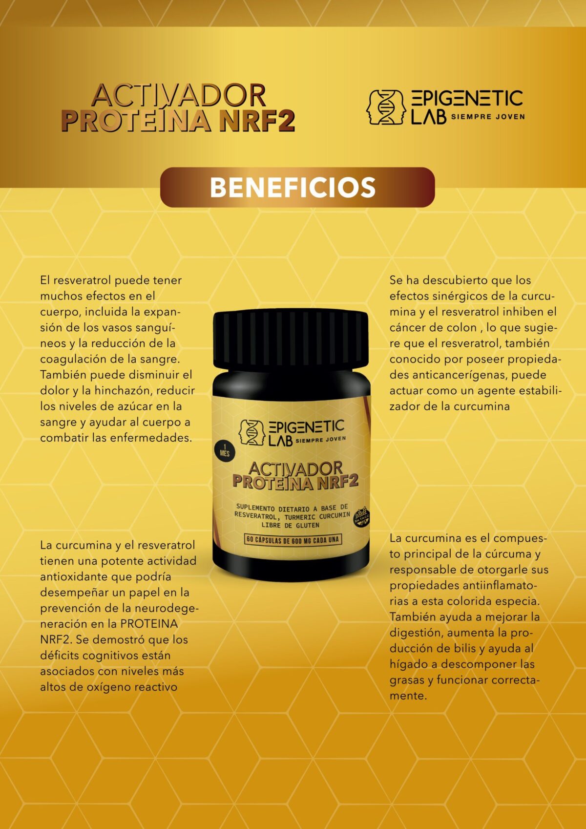 ACTIVADOR DE LA PROTEINA NRF2 X 60 CAPSULAS DE 600 MG SIN TACC - Image 8