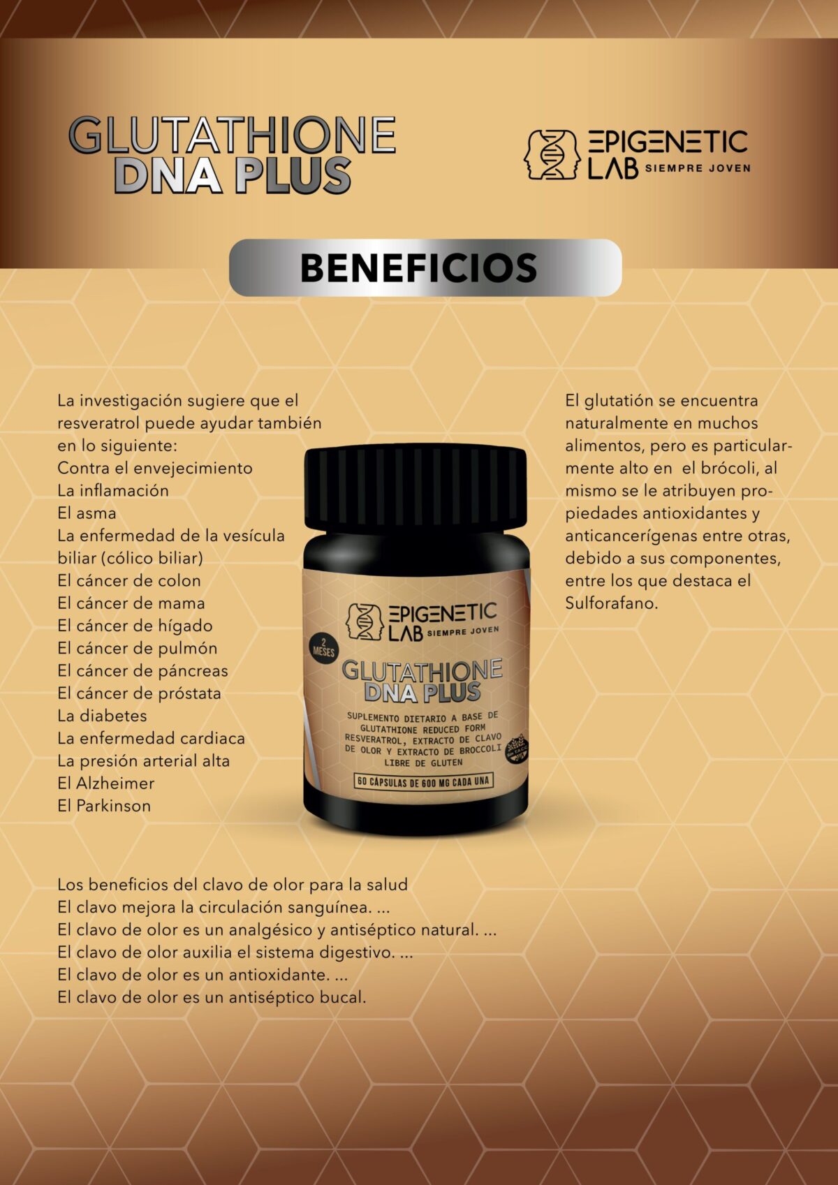 GLUTATHIONE DNA PLUS RESVERATROL POTENCIADO X 60 CAPSULAS DE 600 MG SIN TACC - Image 5