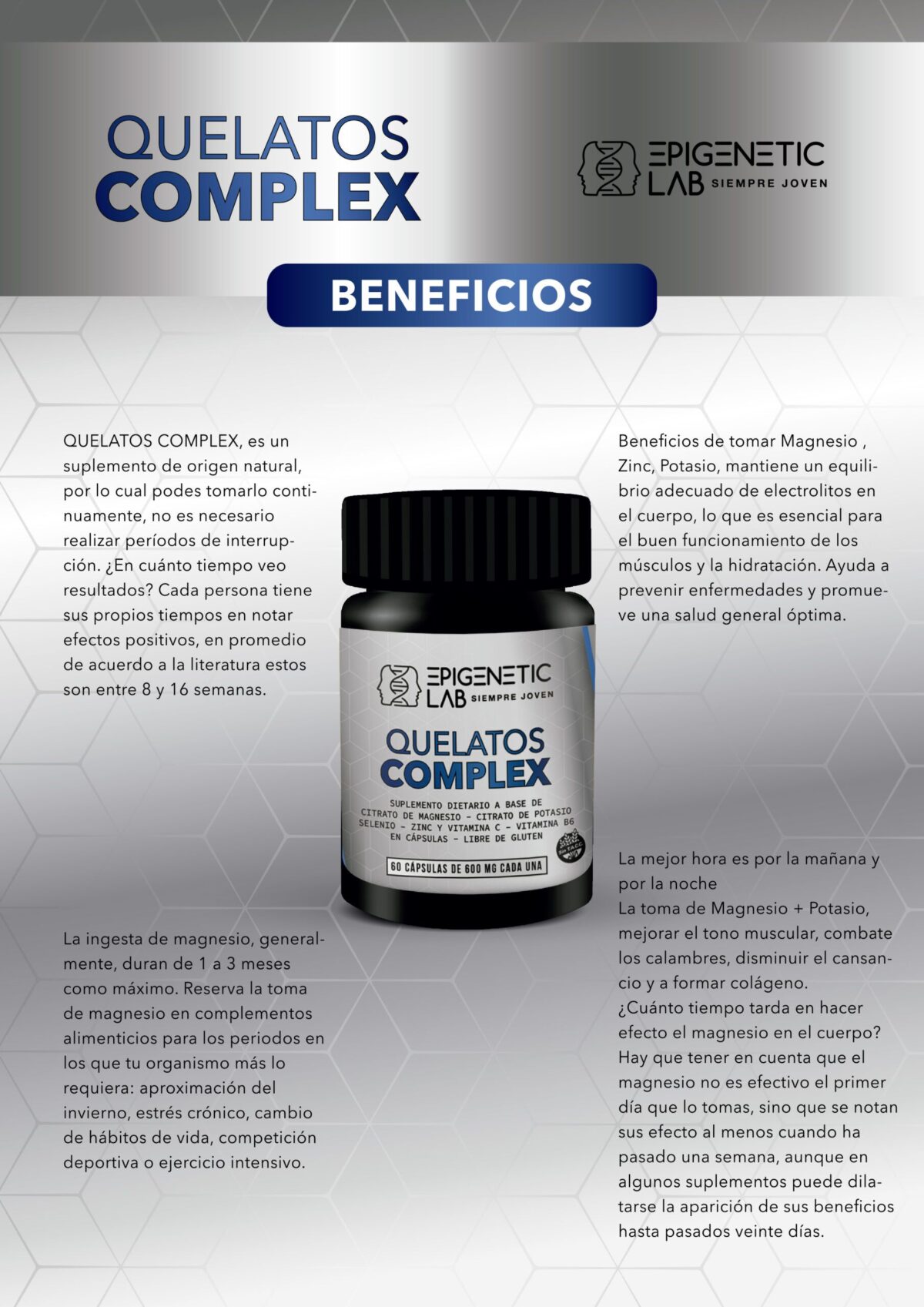 QUELATO COMPLEX X 60 CAPSULAS DE 600 MG SIN TACC - Image 5