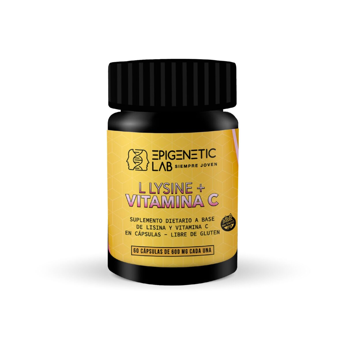 L LYSINE + VITAMINA C x 60 capsulas de 600 mg SIN TACC