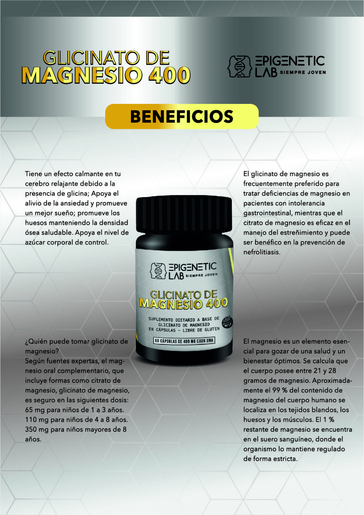GLICINATO DE MAGNESIO 400 MG X 60 CAPSULAS SIN TACC - Image 5