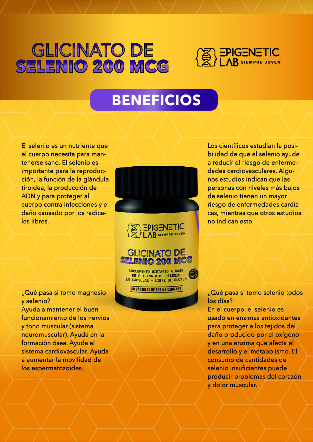 GLICINATO DE SELENIO X 60 CAPSULAS DE 600 MG SIN TACC - Image 6