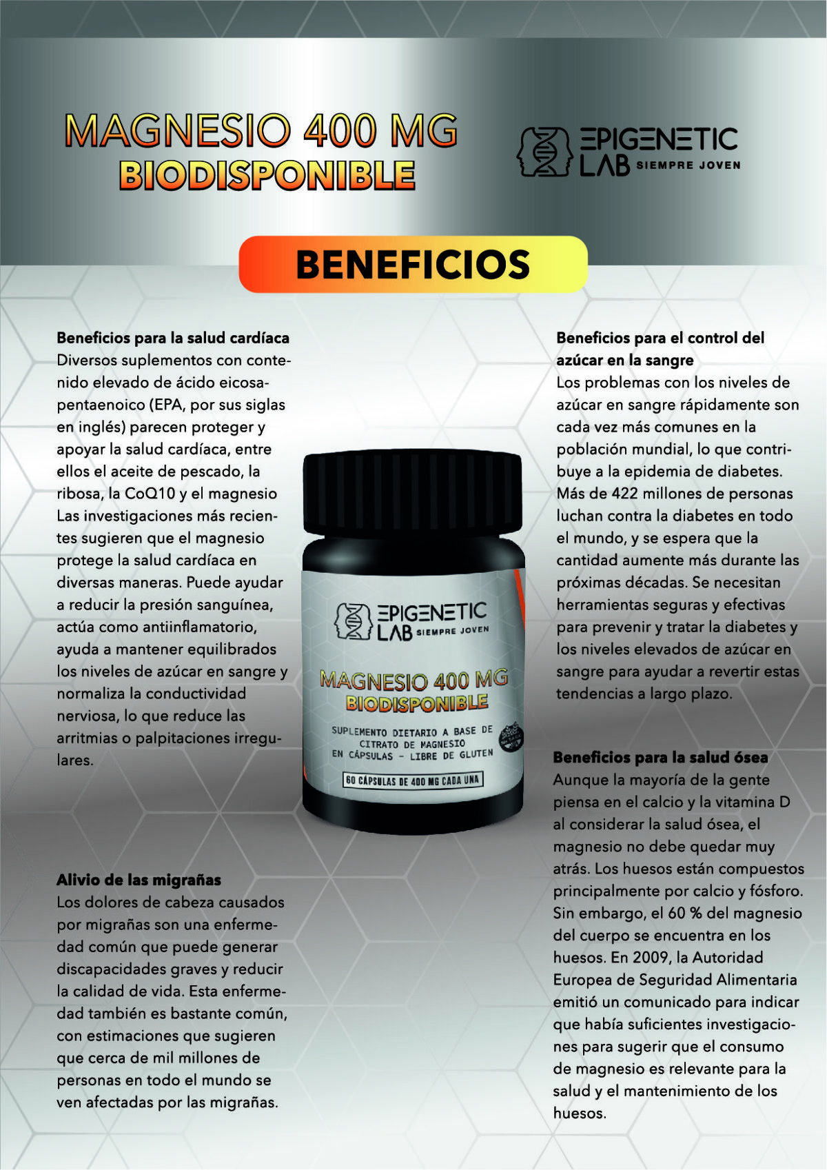 CITRATO DEMAGNESIO 400 MG BIODISPONIBLE X 60 CAPSULAS LIBRE DE TACC - Image 8