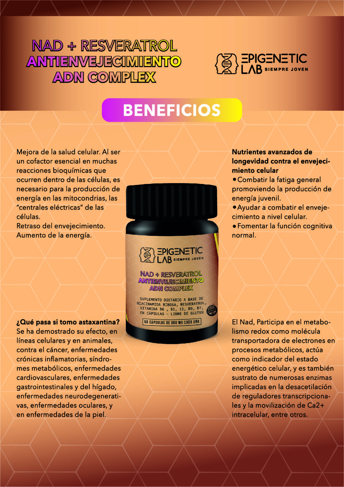 NAD + RESVERATROL ADN COMPLEX ANTIENVEJECIMIENTO + ARANDANOS CON VIT C Y E + REGALO - Image 7