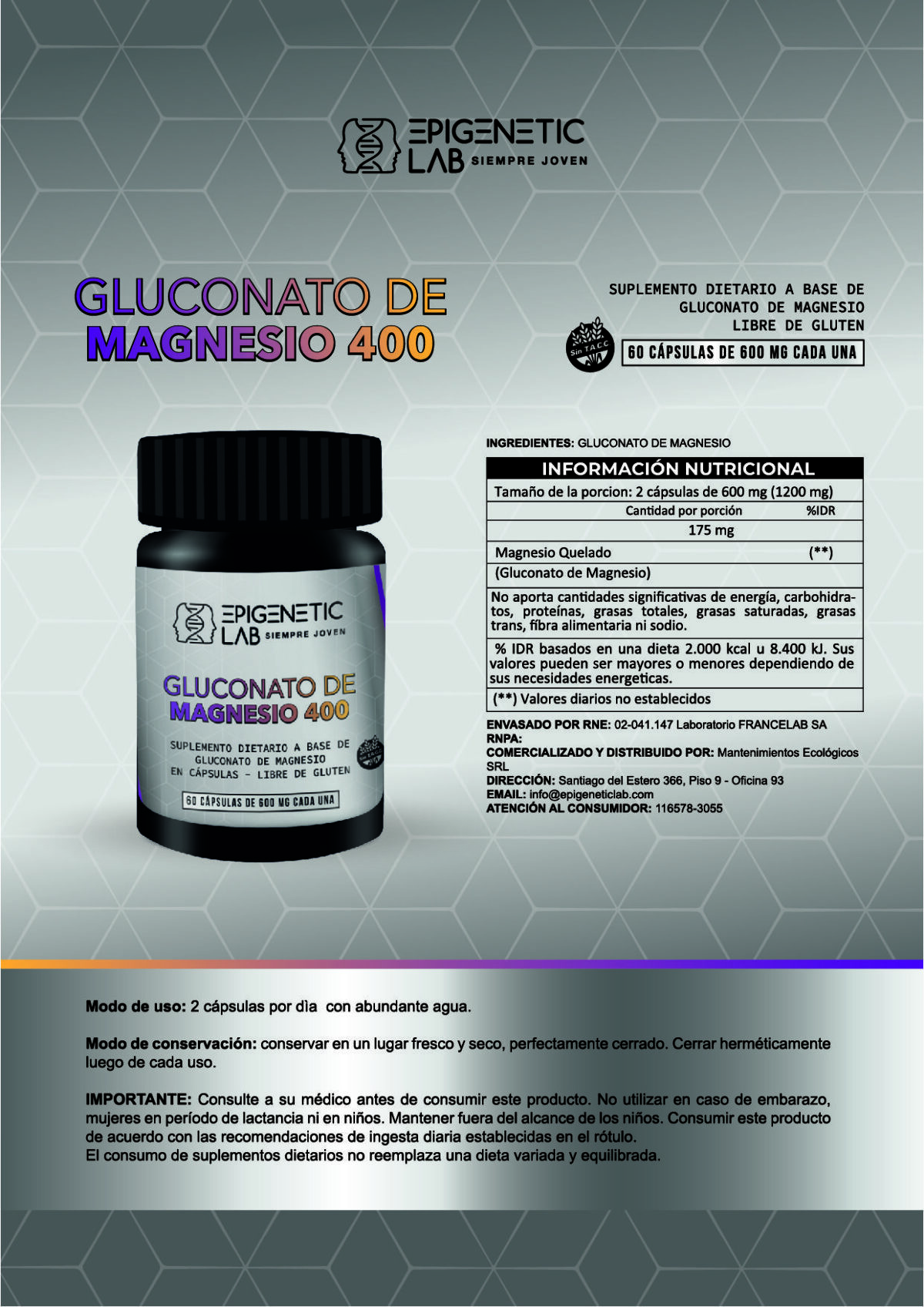 GLUCONATO DE MAGNESIO 400 - Image 6