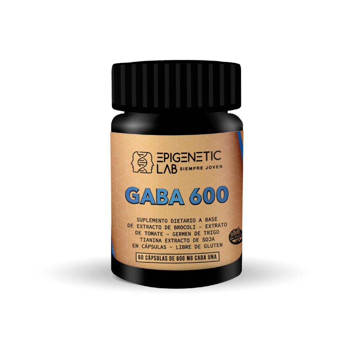 GABA 600 X 60 CAPSULAS DE 600 MG SIN TACC NEUROTRANSMISOR BAJA EL STRESS