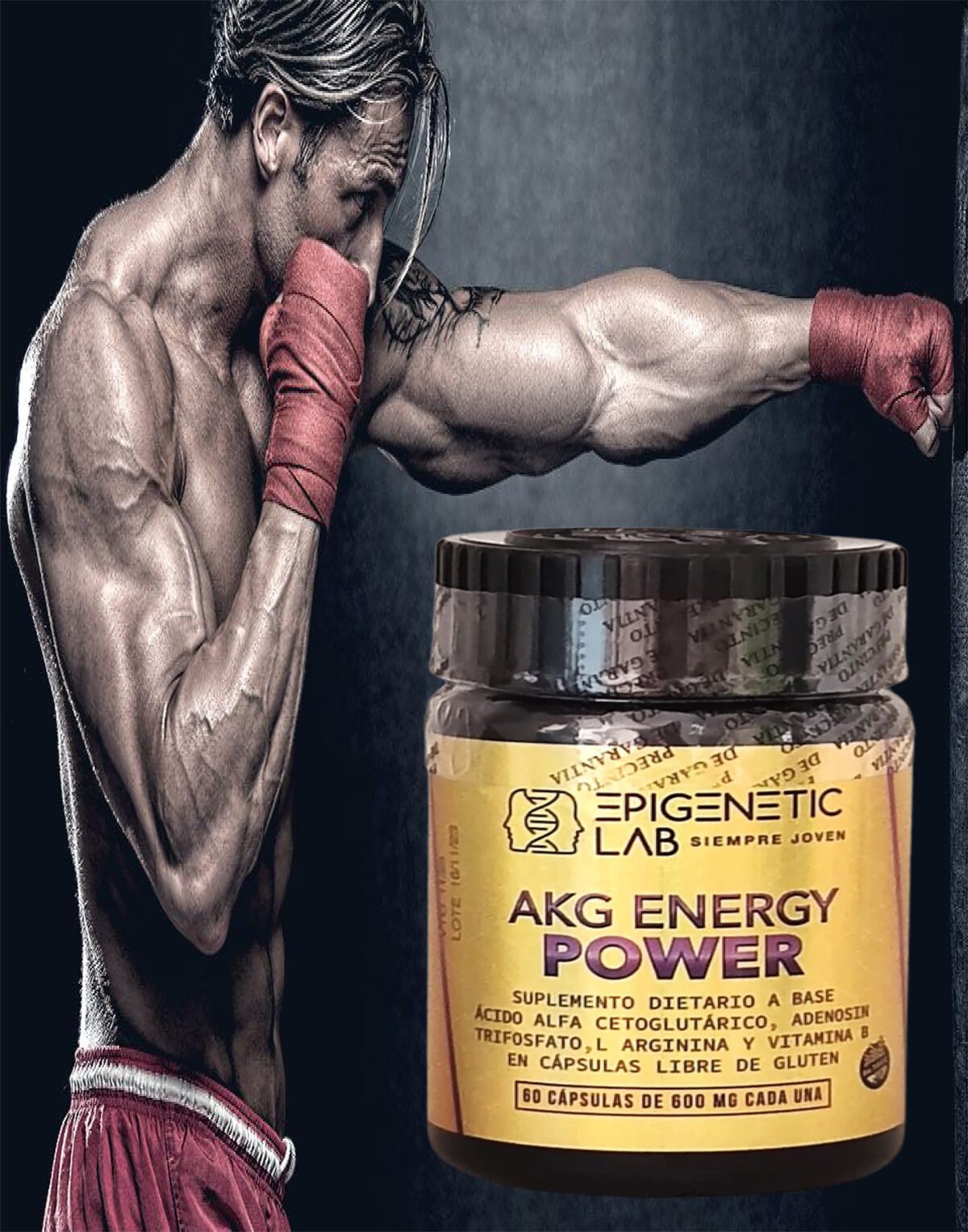 AKG ENERGY POWER X 60 CAPSULAS DE 600 MG SIN TACC - Image 4