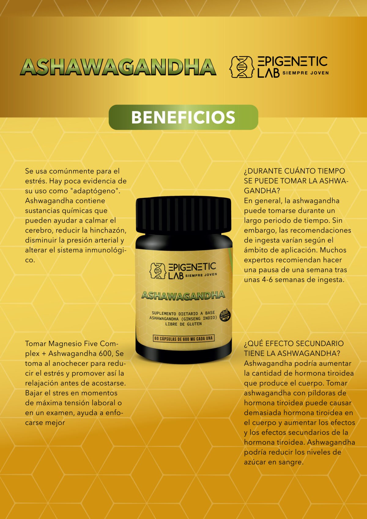 ASHAWAGANDHA 600 X 60 CAPSULAS DE 600 MG SIN TACC - Image 6