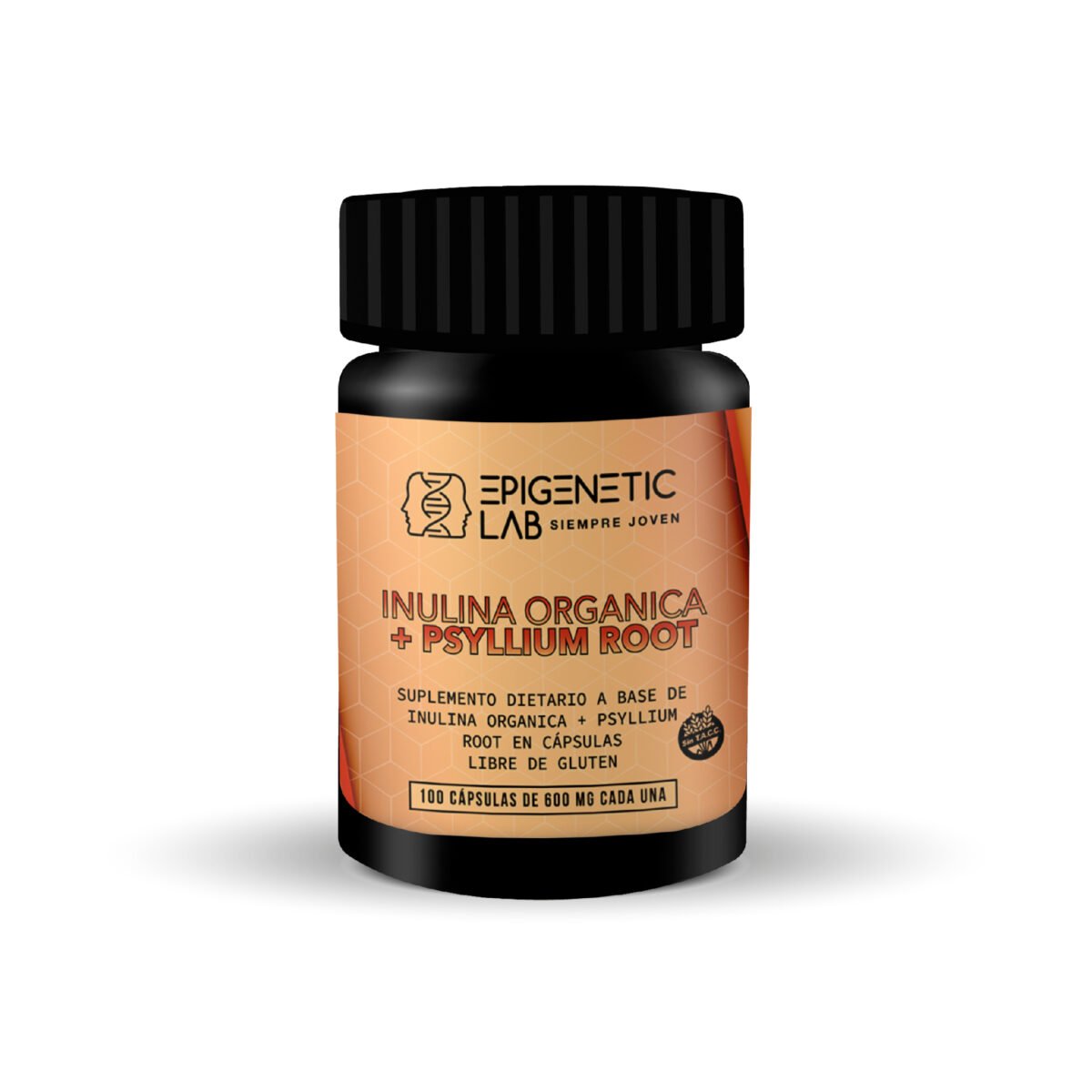 INULINA ORGANICA +PSYLLIUM ROOT PREBIOTIC OPTIMIZER X 60 CAPSULAS DE 600 MG SIN TACC